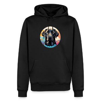 Labrador Retriever - Sweat à capuche Premium bio Homme - noir - Devant - Nico (187cm)