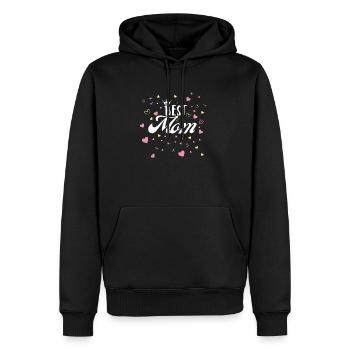 Meilleure maman - Sweat à capuche Premium bio Homme - noir - Devant - Nico (187cm)