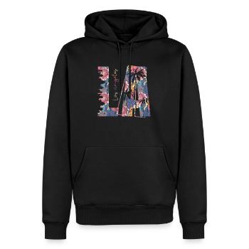 Los Angeles, États-Unis, États-Unis, Californie, Patriot Travel - Sweat à capuche Premium bio Homme - noir - Devant - Nico (187cm)