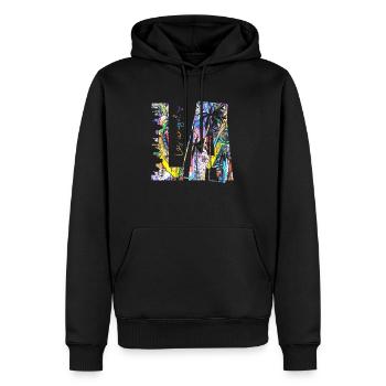 Los Angeles, États-Unis, États-Unis, Californie, Patriot Travel - Sweat à capuche Premium bio Homme - noir - Devant - Nico (187cm)