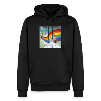 Bride to be - Pride - JGA Design - Männer Premium Bio Hoodie - Schwarz - Vorne - Nico (187cm)