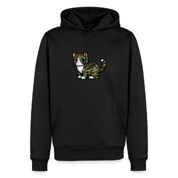 Getarnte Katze - Männer Premium Bio Hoodie - Schwarz - Vorne - Nico (187cm)