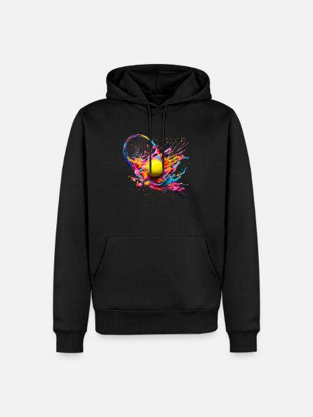 En tenniskamp består af flere sæt - Herre Premium økologisk hoodie - sort