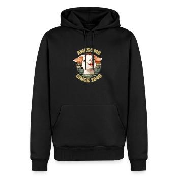 awesome Seit den 1940er Jahren Geburtstagsgeschenk Humor der 1940er Jahre - Männer Premium Bio Hoodie - Schwarz - Vorne - Nico (187cm)