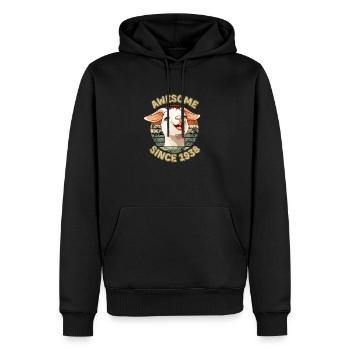awesome Since 1938 - Humor 1938 Geburtstagsgeschenk - Männer Premium Bio Hoodie - Schwarz - Vorne - Nico (187cm)