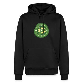 Es ist Zeit für Pfeffer - Männer Premium Bio Hoodie - Schwarz - Vorne - Nico (187cm)