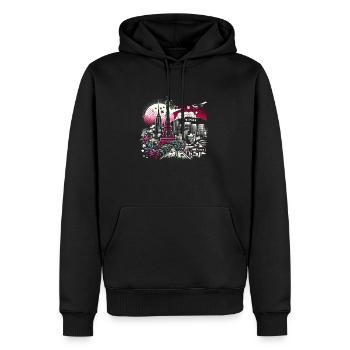 Romantisches Paris Hollywood – Stadtzauber Kunst - Männer Premium Bio Hoodie - Schwarz - Vorne - Nico (187cm)