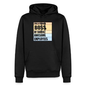 I'm A Proud Chef Of Super Awesome Employees Job - Männer Premium Bio Hoodie - Schwarz - Vorne - Nico (187cm)