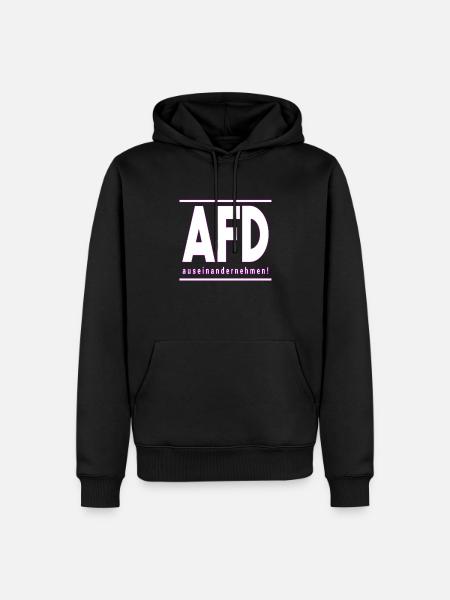 AFD auseinandernehmen - Männer Premium Bio Hoodie - Schwarz