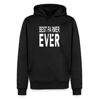 Bauer - Männer Premium Bio Hoodie - Schwarz - Vorne - Nico (187cm)