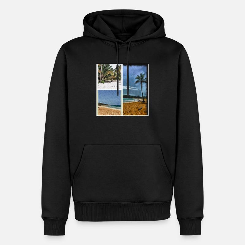 Punta Cana - Männer Premium Bio Hoodie - Schwarz