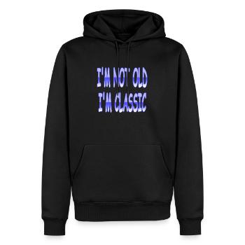 Classique - Sweat à capuche Premium bio Homme - noir - Devant - Nico (187cm)