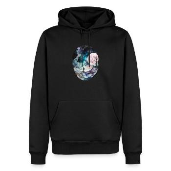 Terre perdue de rêves d’un autre monde - Sweat à capuche Premium bio Homme - noir - Devant - Nico (187cm)