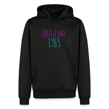 original 1965 - Männer Premium Bio Hoodie - Schwarz - Vorne - Nico (187cm)