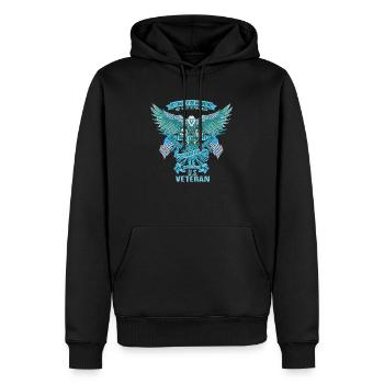 Armee Krieg Militär Uniform Force Soldat Veteran - Männer Premium Bio Hoodie - Schwarz - Vorne - Nico (187cm)