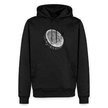 Grimpant peint à la main - Sweat à capuche Premium bio Homme - noir - Devant - Nico (187cm)