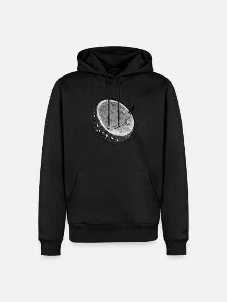 Handbemalter Kletterer - Männer Premium Bio Hoodie - Schwarz