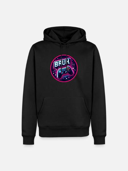 Bruh - Gamer logo - Men’s Premium Organic Hoodie - black