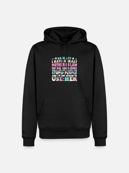 Retrocede Tengo una suegra loca - Herre Premium økologisk hoodie - sort