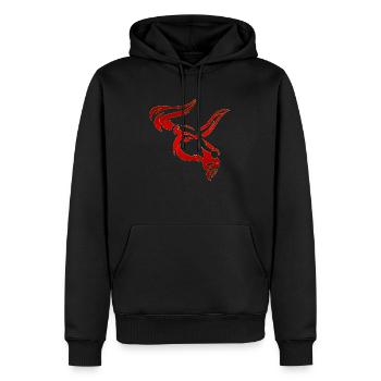 Stier Stierkopf Kopf Logo Steak Beast Gym Horn - Männer Premium Bio Hoodie - Schwarz - Vorne - Nico (187cm)