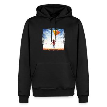 Drachen steigen lassen macht Spaß - Männer Premium Bio Hoodie - Schwarz - Vorne - Nico (187cm)