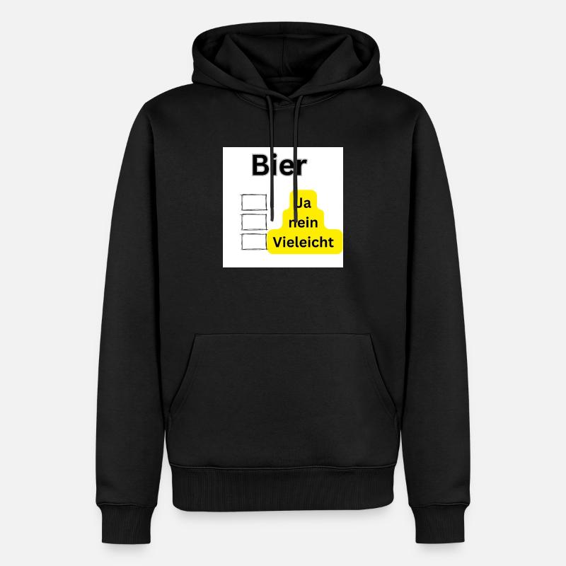 Bier - Männer Premium Bio Hoodie - Schwarz