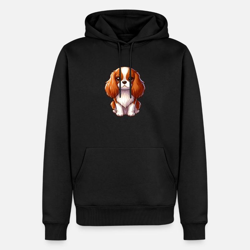 Chien Cavalier King Charles - Sweat à capuche Premium bio Homme - noir