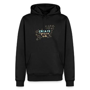 Create your own smile - Men’s Premium Organic Hoodie - black - Front - Nico (187cm)