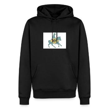 Delaware Staatsflagge Cowboy - Männer Premium Bio Hoodie - Schwarz - Vorne - Nico (187cm)