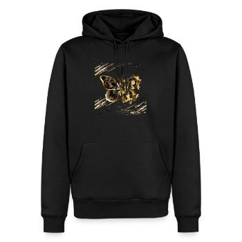 Schmetterling - Männer Premium Bio Hoodie - Schwarz - Vorne - Nico (187cm)