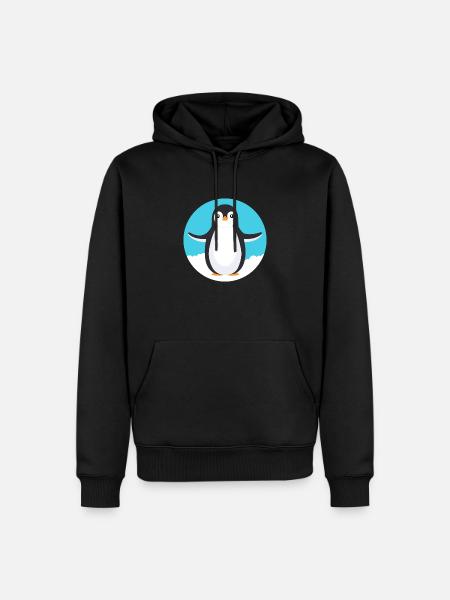 A Penguin - Men’s Premium Organic Hoodie - black