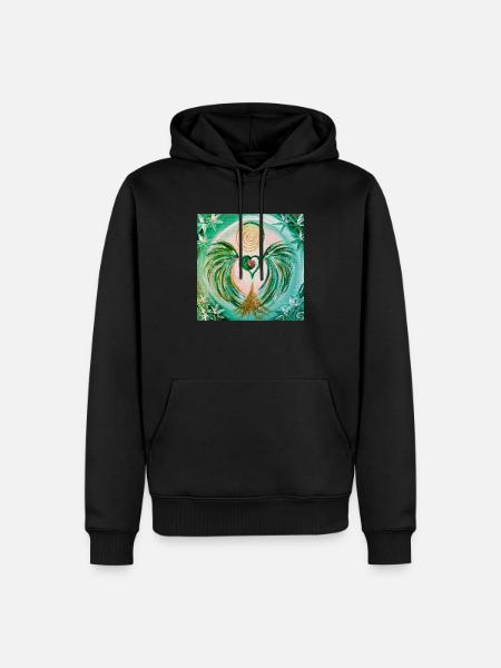Herzengel Herzöffnung - Männer Premium Bio Hoodie - Schwarz