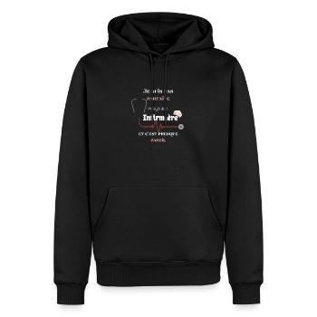 Je suis pas Parfaite mais je suis Infirmière - Sweat à capuche Premium bio Homme - noir - Devant - Nico (187cm)