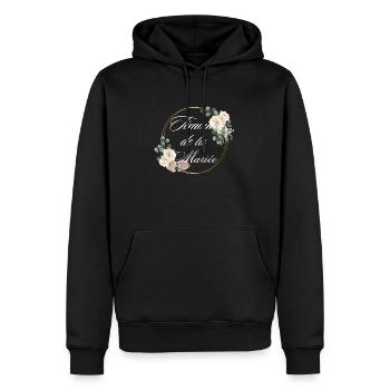 Brautzeugin Weiße Blume - passendes T-Shirt - Männer Premium Bio Hoodie - Schwarz - Vorne - Nico (187cm)
