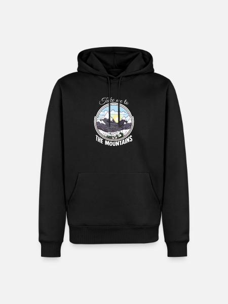 Take Me To The Mountains Winter Edition - Men’s Premium Organic Hoodie - black
