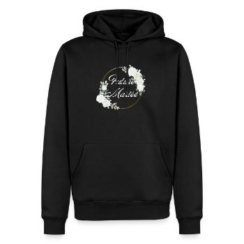 Zukünftige Braut Weiße Blumen - Passendes T-Shirt - Männer Premium Bio Hoodie - Schwarz - Vorne - Nico (187cm)