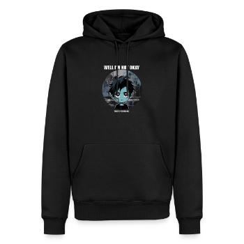 Ok Guy - Men’s Premium Organic Hoodie - black - Front - Nico (187cm)