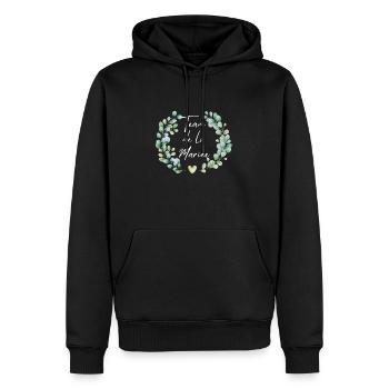 Blumenbrautgespann - passendes T-Shirt - Männer Premium Bio Hoodie - Schwarz - Vorne - Nico (187cm)