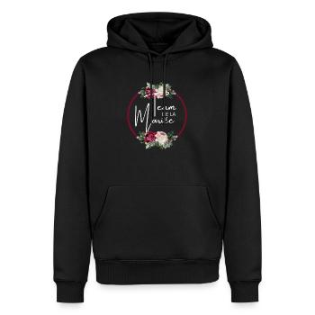 Blumenbrautgespann - passendes T-Shirt - Männer Premium Bio Hoodie - Schwarz - Vorne - Nico (187cm)