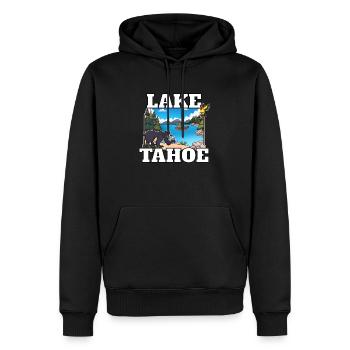 Lake Tahoe Nevada im Freien - Männer Premium Bio Hoodie - Schwarz - Vorne - Nico (187cm)