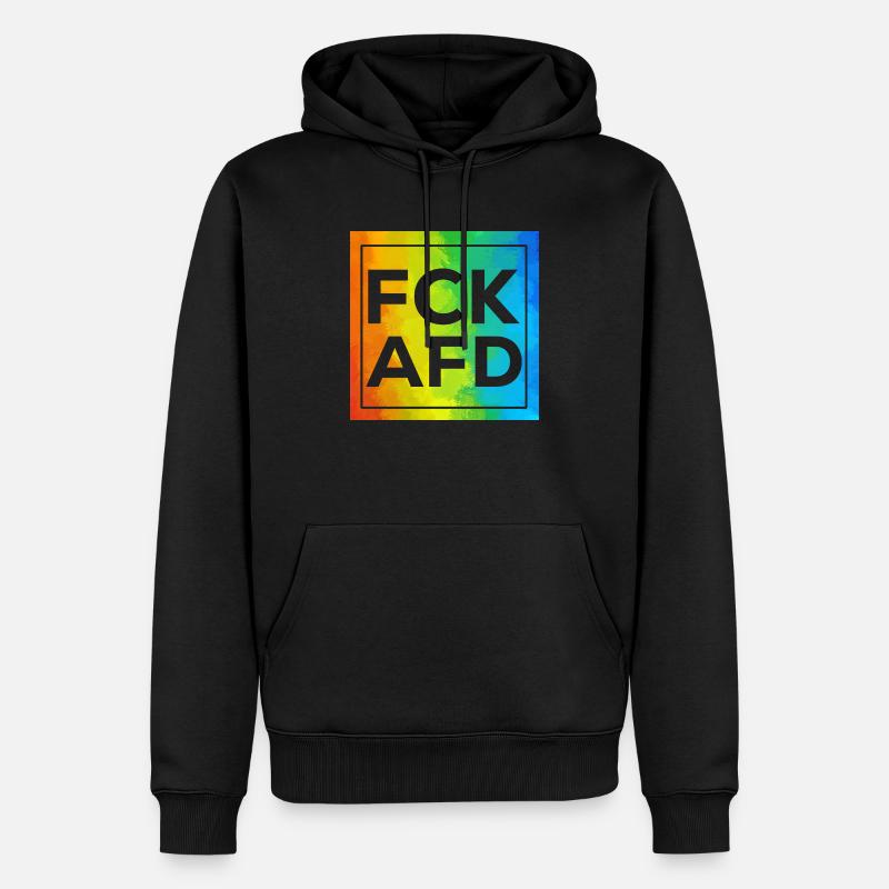 Fck AFD Cutout mit Rahmen - Männer Premium Bio Hoodie - Schwarz