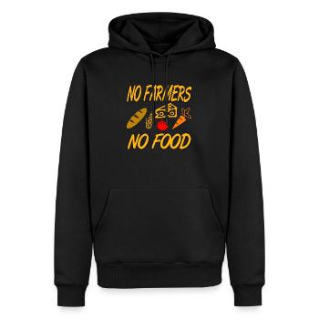 Cultivateur - Sweat à capuche Premium bio Homme - noir - Devant - Nico (187cm)