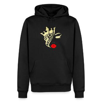Belle femme peinture art visage femme colorée - Sweat à capuche Premium bio Homme - noir - Devant - Nico (187cm)