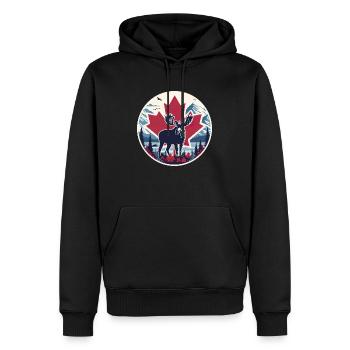 Kanada 5 - Männer Premium Bio Hoodie - Schwarz - Vorne - Nico (187cm)