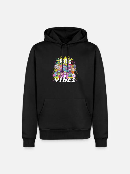 90s Vibes Elements And Toys - Men’s Premium Organic Hoodie - black