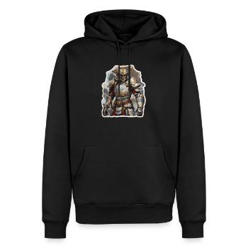 Chevalier Fantasy - Sweat à capuche Premium bio Homme - noir - Devant - Nico (187cm)
