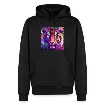 Tiger Pride Smoke - Männer Premium Bio Hoodie - Schwarz - Vorne - Nico (187cm)