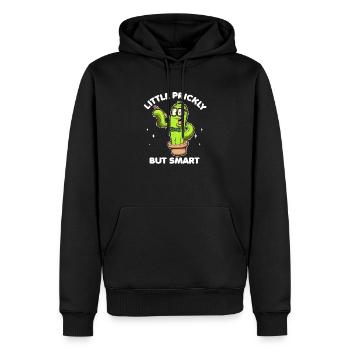 Petit piquant mais intelligent - Sweat à capuche Premium bio Homme - noir - Devant - Nico (187cm)