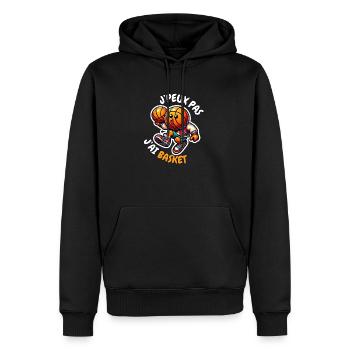 J'Peux pas, J'ai Basket - Sweat à capuche Premium bio Homme - noir - Devant - Nico (187cm)
