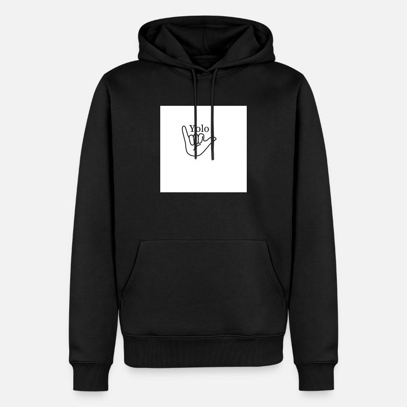 YOLO - Männer Premium Bio Hoodie - Schwarz